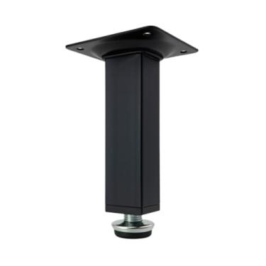Imagem de Kit Pés Para Móveis Regulável Quadrado Preto 10cm 15cm, Base Quadrada Antiderrapante, para Sofá, Cama, Guarda-Roupa, Proteção de Pisos(10cm (100mm),4 Unidades)