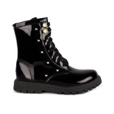 Imagem de Coturno Feminino Infantil Tratorado Cano Alto Tachas-Feminino