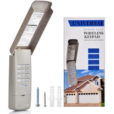 Imagem de Teclado abridor de porta de garagem compatível com LiftMaster 877MAX para Chamberlain LiftMaster Craftsman abridores de porta de garagem desde 1993, teclado sem fio, entrada sem chave, segurança + 2.0