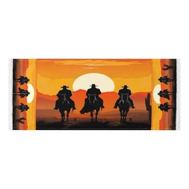 Imagem de Wassud Três capas de lavadora e secadora Cowboys, protetor de lavadora com sacos de armazenamento, capa de geladeira à prova de poeira com bolsos para lavanderia doméstica, cozinha, 120 x 55 cm