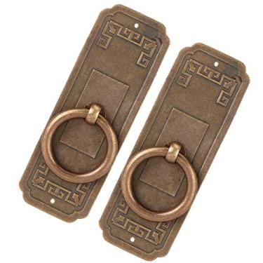 Imagem de HEEPDD Puxador de Estilo Chinês, Puxadores, Puxadores de Gaveta de Metal Duráveis ​​para Armários de Cozinha, Móveis, Guarda-roupas Puxador de Estilo Chinês, de Bronze retrô para Renovação de Casa