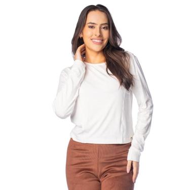 Imagem de Blusa Cropped Feminina Giraffe Costura Traseira Verde Militar-Feminino