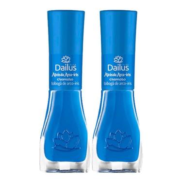 Imagem de Kit 2 Esmalte Dailus Color Atrás do Arco Íris Cor Tobogã de Arco-íris com 8ml