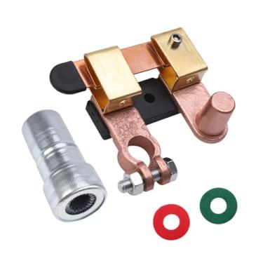 Imagem de NITAGO Interruptor de Desconexão de Bateria com Escova de Limpeza, Junta, Interruptor Rápido, E Estável para Barcos, Pequenos Iates, Carros E, Negativo, Tamanho real