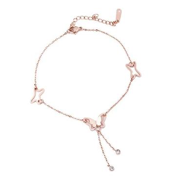 Imagem de Tornozeleira de diamante delicada para mulheres, corrente de pé, joia de tornozelo, presente para amigos