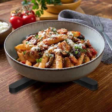 Imagem de Conjunto de 2 tapetes dobráveis resistentes ao calor, adequados para utensílios de mesa, copos, bancadas de cozinha e mesas de jantar; expansível e antiqueimaduras.