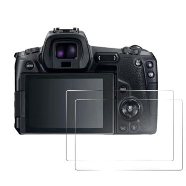 Imagem de pssped 2 peças protetoras de tela compatíveis com câmera Canon EOS R, filme de vidro temperado cristalino, ideal para viagens, vlogs, fotografias, entusiastas de fotos, criadores de conteúdo, fácil
