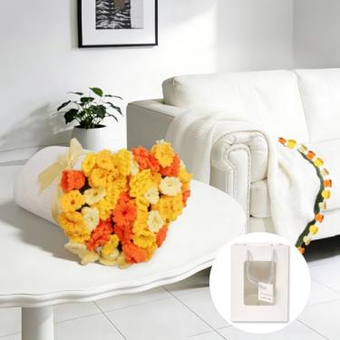 Imagem de Cobertor de buquê de lírio do vale de crochê feito à mão – 100 cm, presentes românticos redondos e leves para ela, aniversário, casamento, dia dos namorados, dia das mães, decoração de casa (gradiente