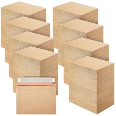 Imagem de Affrolling Envelopes fotográficos rígidos marrons 16,5 x 4,5 polegadas com envelopes autoadesivos de papelão para documentos