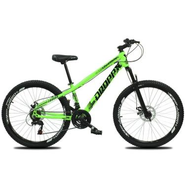 Imagem de Bicicleta Aro 26 Dropp Freeride Alumínio 21 Marchas Freios A Disco Supensão - Verde+preto