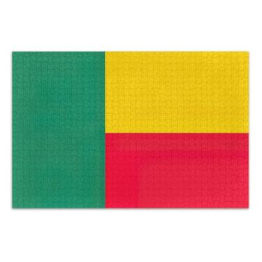 Imagem de Benin Flag Jigsaw Puzzles for Adults, Puzzles 1000 Pieces, Interlock Perfectly, Home Decor Gift Party for Men Women