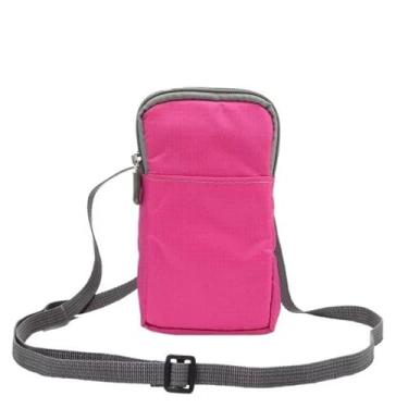 Imagem de Bolsa tiracolo pequena para mulheres bolsa de telefone com alça ajustável mini capa de telefone transversal para uso diário, rosa, tamanho único