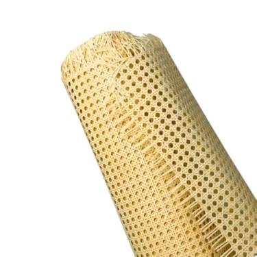 Imagem de Palhinha Indiana Rattan Tela Natural 2m x 0,50m para Móveis Decoração Artesanato Trama Sextavada Bege – Material Artesanal Premium