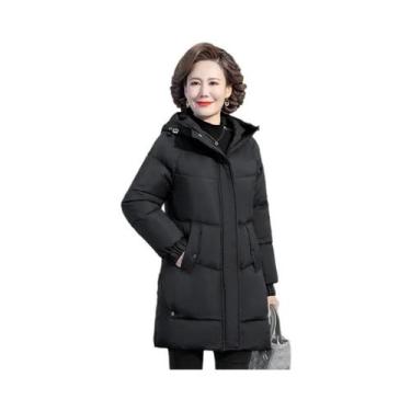 Imagem de Parka Feminina De Inverno Com Capuz, Acolchoada Em Algodão, Quente, So