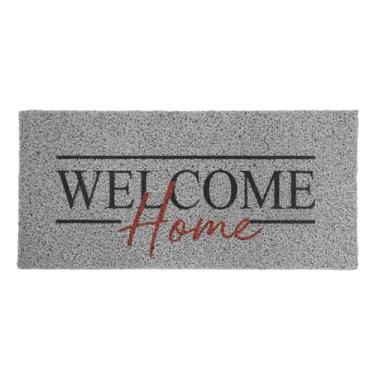 Imagem de Tapete Entrada Porta Casa Apartamento Capacho 40x60 40x75 Home Bem Vindo Diversos Bege Preto Cinza(Welcome Home 2 30x70)