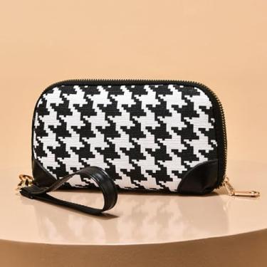 Imagem de Carteira longa feminina vintage com zíper de grande capacidade e bolsa de mão, carteira pequena e fresca