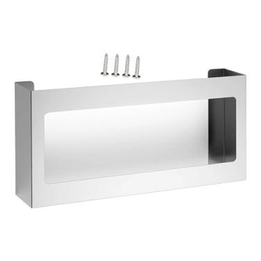 Imagem de KiBcsLic Dispensador de Luvas, Organizador de Luvas com 4 Compartimentos, Porta-Guardanapos Portátil em aço Inoxidável para Armário, Laboratório e Casa