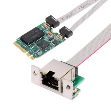 Imagem de NFHK Adaptador de cabo LAN de rede Ethernet de 2500Mbps 2,5 Gbps a 2230 NGFF A+E-Key GBE Gigabit 1000Mbps para placa-mãe de mesa