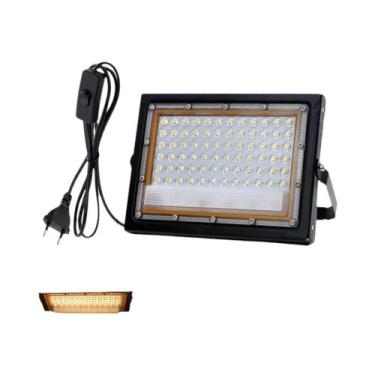 Imagem de Holofote externo LED 50W/100W com luz branca/luz quente/RGB com interr