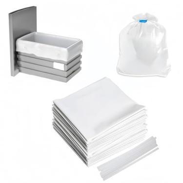 Imagem de XHYdamile Sacos compactadores de lixo, serve para compactadores retangulares de gaveta de 38 cm, compactados com economia de espaço para pequenos espaços/trailer/acampamento (gravatas incluídas