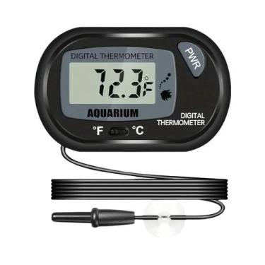 Imagem de Termômetro Digital LCD À Prova d'Água Para Aquário Com Ventosa Para Ta