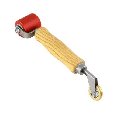 Imagem de BESULEN Rolo de costura de carro, rolamento de costura de silicone de 40 mm e rolo centavo de detalhe de latão de 6 mm, amortecimento de som de áudio do veículo, ferramenta de rolamento de roda suave