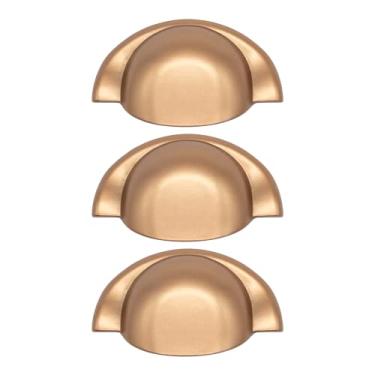 Imagem de 3 Puxador 64mm Concha Rose Para Gavetas Móveis Cristaleira (Rose Gold)