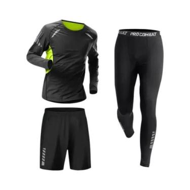 Imagem de Conjunto De Roupas De Compressão Masculinas Para Esportes, Fitness, Co