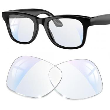 Imagem de pupvus Lentes de reposição para Ray-Ban Meta - 50 mm e 53 mm para RayBan Wayfarer RW4006/4008 e Gen 2 RW4012, Transparente (bloqueio de luz azul), 50mm