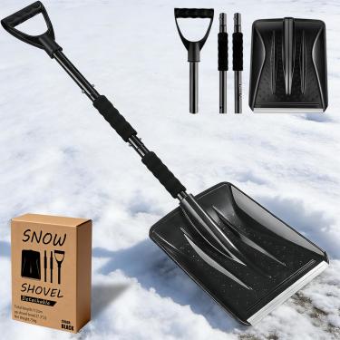 Imagem de KAFUX Pá de neve para carro, nova pá de neve de emergência para portátil e removível, pás de neve de grande capacidade para garagem de carro, jardim, acampamento, remoção de neve, brinquedo de boneco