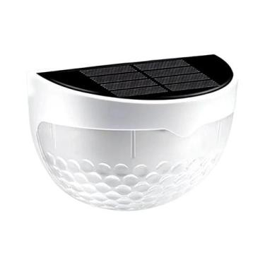 Imagem de Lâmpada Solar LED Branca Quente Para Cerca, Luzes De Parede Externas À