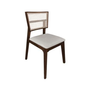 Imagem de Cadeira de Jantar em Tela Premium Madeira Maciça Manuela - Estilo Móve
