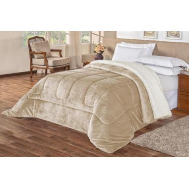 Imagem de Cobertor Casal Padrão 2,40 x 2,10 Manta Cobertas Com Sherpa Macio Gros