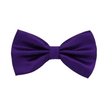 Imagem de Gravata Borboleta Masculina Clássica Em Tecido Liso Para Casamento E B