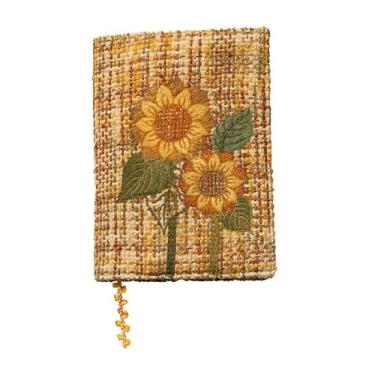 Imagem de Embroidered Book Cover A5/A6 Polyester Fabric Sleeve Planner Jacket Bible Case Journal Holder Gift(Blank,A6)