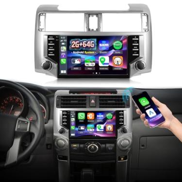 Imagem de Volxcereo Rádio automotivo para Toyota 4Runner 2010-2020, tela sensível ao toque Android de 22 cm, estéreo com reprodução sem fio e Android Auto, suporta câmera de backup/GPS/Bluetooth/FM/RDS/SWC/2+64