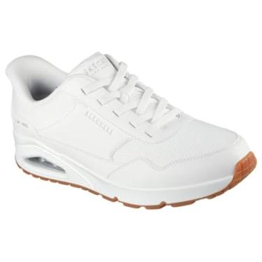 Imagem de Skechers Tênis masculino sem cadarço Uno-Banksia Hands Free, Branco, 37