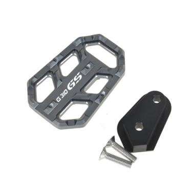 Imagem de Anti-derrapante Alavanca de freio pé traseiro peg pad ampliar extensor pedais apoio para os pés para g310gs g310 gs g 310 2017-2018(Gray)