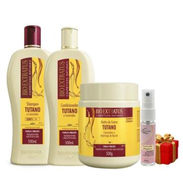 Imagem de Kit 1 Shampoo 1 Condicionador 1 Banho creme Tutano 500 ml Bio Extratus