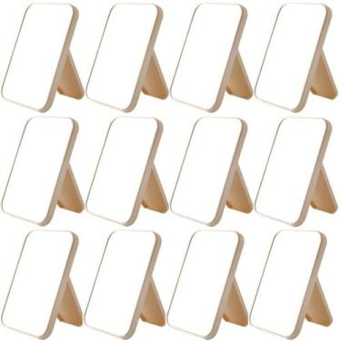 Imagem de Kit 12 Espelho de Mesa para penteadeira maquiagem atacado Cor:Bege - F