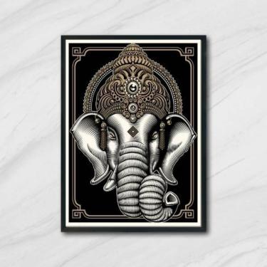 Imagem de Quadro Elefante Ganesha 24X18Cm