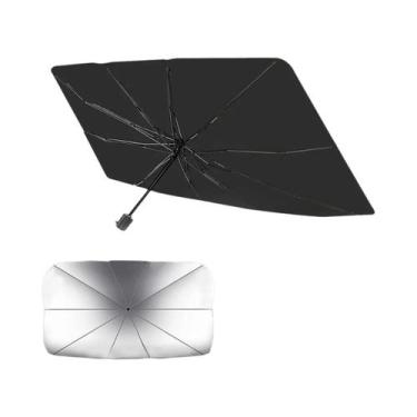 Imagem de Sombrinha De Carro Com Proteção UV E Tela Contra Insetos, Combo De Som