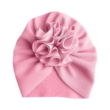 Imagem de Chapéu Turbante Com Flores Para Bebês Meninas, Gorro Macio Para Recém-