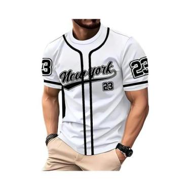 Imagem de Camiseta Casual Esportiva Masculina Leve Com Impressão Digital 3D Conf