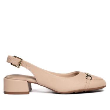 Imagem de Sapato Feminino Modare Scarpin Floather Fivela Bege, Bege, 35