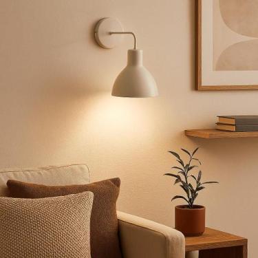 Imagem de Arandela de Parede Rosa com Cúpula Fixa e Design Minimalista - lumim, 