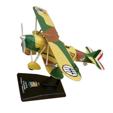 Imagem de Escala 1/72 da Segunda Guerra Mundial Fiat CR.32 Freccia Biplane Fighter Modelo Liga Modelo Plano Diecast para Coleção CA