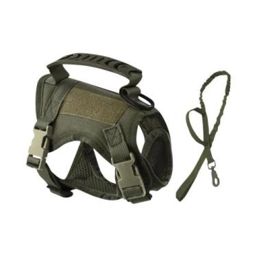 Imagem de Coleira Tática De Nylon Para Gatos Com Kit De Patch E Colete Estilo Mi