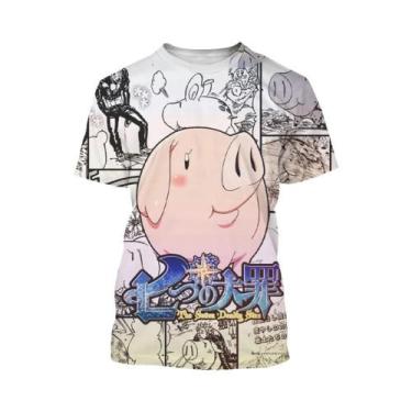 Imagem de Camiseta De Verão Com Personagem De Anime Impressa Em 3D, Design Criat