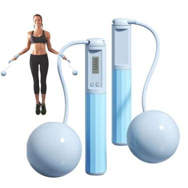 Imagem de Corda de pular sem fio para mulheres - Treinador de fitness inteligente sem fio - Corda de pular para treinamento com balcão, para ginástica em casa, exercícios físicos, mulheres, homens e crianças